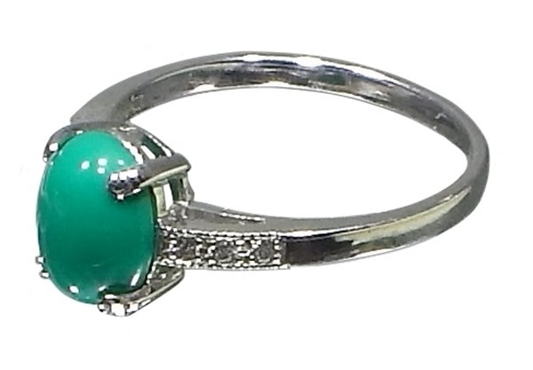Ring Türkis Silber 925 mit Rhodium-Beschichtung Ringgrösse: 16,5 mm