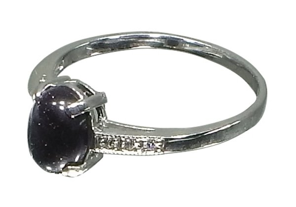 Ring Aventurin Silber 925 mit Rhodium-Beschichtung Ringgrösse: 17,5 mm