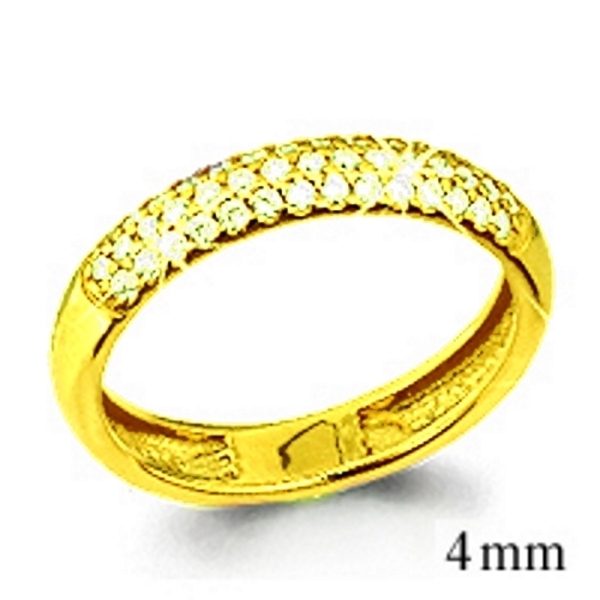 Ring Zirkonia Gelbgold 585(14K) Ringgrösse: 17,0-18,0 mm