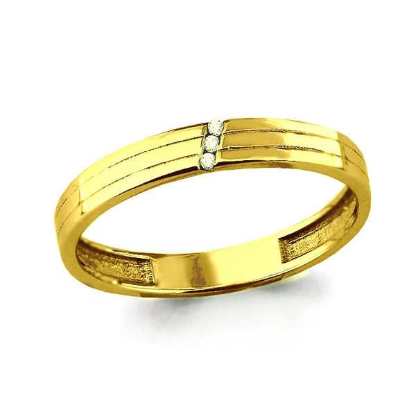 Ring Diamanten Gelbgold 585(14K) Ringgrösse: 16,5-17,0 mm
