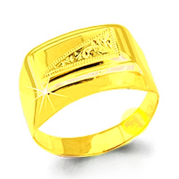 Ring Herrenring Gelbgold 585(14K) Ringgrösse: 20,5-21,5 mm
