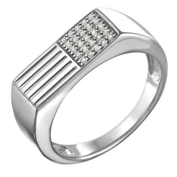 Ring Herrenring Zirkonia Silber 925 Ringgrösse: 20,0-22,0 mm