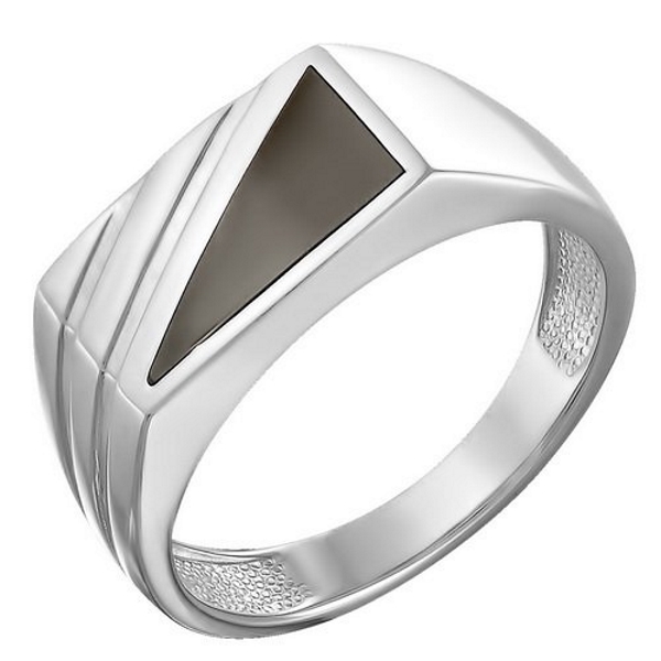 Ring Herrenring Emaille Silber 925 Ringgrösse: 20,0-22,0 mm