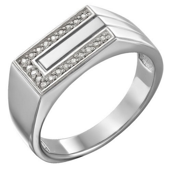 Ring Herrenring Zirkonia Silber 925 Ringgrösse: 20,0-21,5 mm