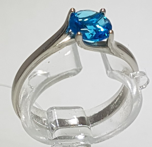 Ring Zirkonia Silber 925 mit Rhodium-Beschichtung Ringgrösse: 17,0 mm