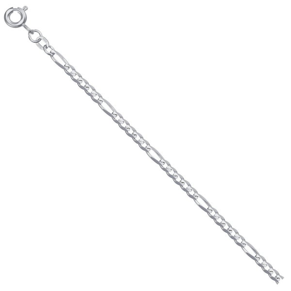 Halskette Figarokette 5+1 Silber 925 B: ca. 1,70 mm L: 45-70 cm