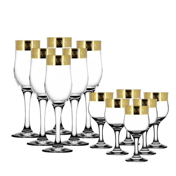Gläser-Sets 12-teilig ,,Versace Gold"